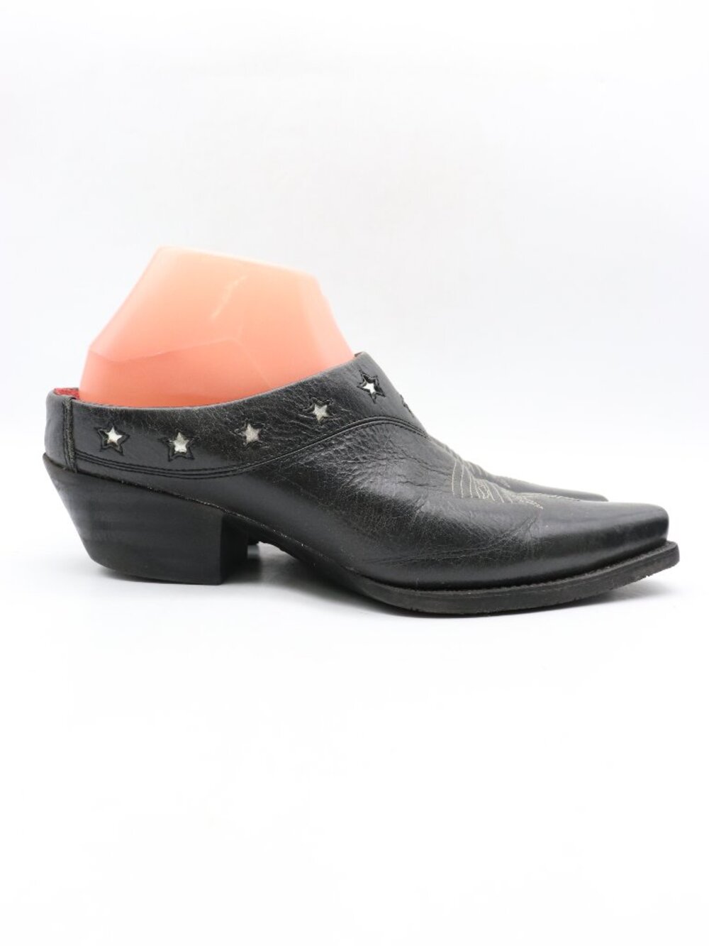 Twisted X Mules Women’s Size 8.5 B Black Leather Silver Star Shoes